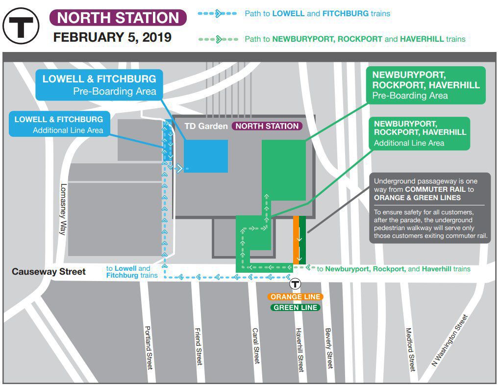 North Station staging map